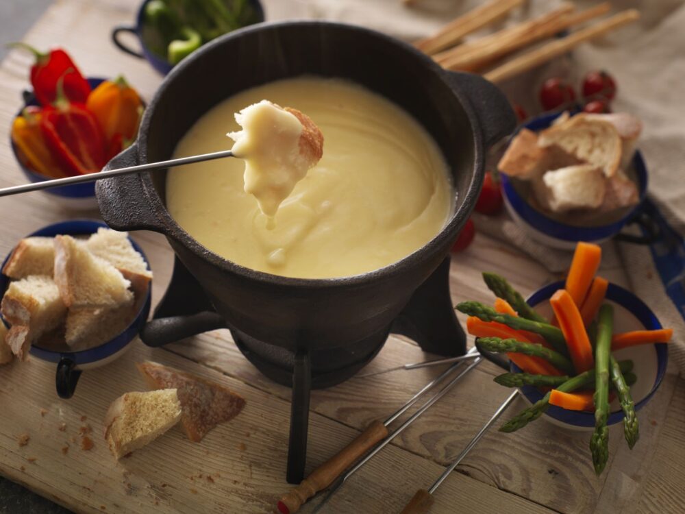 The Ultimate Cheddar Cheese Fondue
